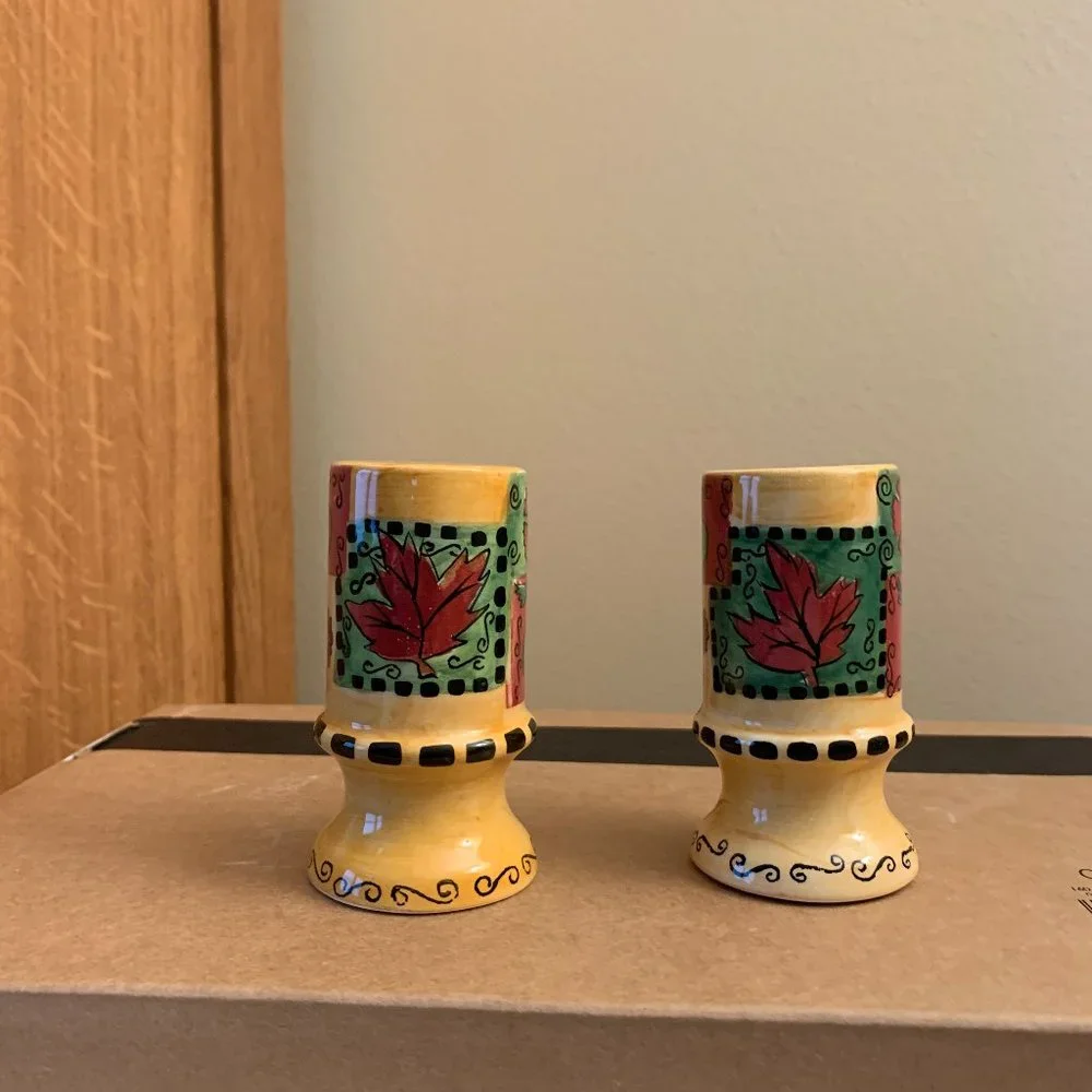 SIENNA BLOSSOM SALT & PEPPER SHAKERS - Picture 1 of 4